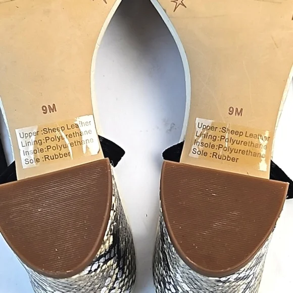 Gibson Latimer Cordelia Sheep Leather Snake Print Ankle Strap Block Heel… - Picture 13 of 16